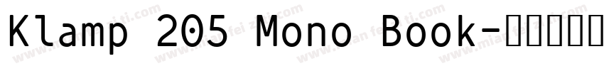 Klamp 205 Mono Book字体转换